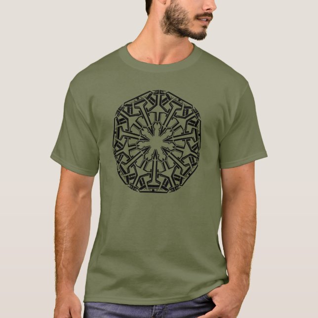 Mandala 1 Black T-Shirt (Front)
