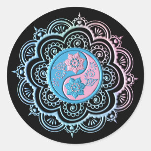 Mandala 4 classic round sticker