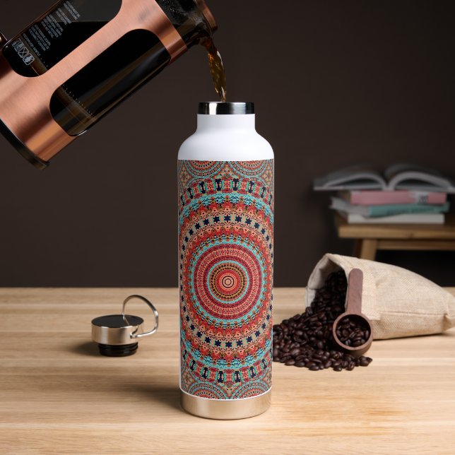 Mandala 6 Water Bottle (Coffee)