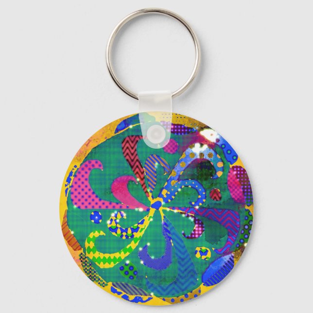 Mandala Abstract Key Ring (Front)