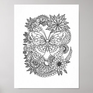  Mandala  Adult Colouring Doodle Colour This Poster