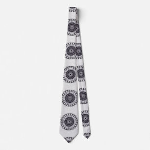 mandala art black and white tie