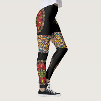 mandala art bred and intricate art vector leggings