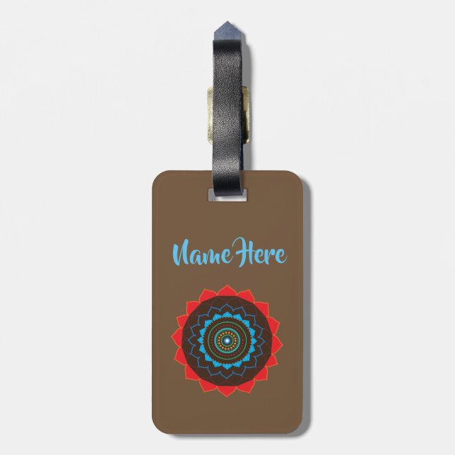 Mandala art custom Luggae Tags (Back Vertical)