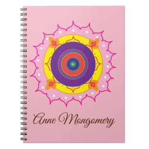 Mandala Art , Custom Name Spiral Notebook