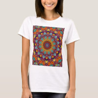 Mandala Art Multicolored Design T-Shirt
