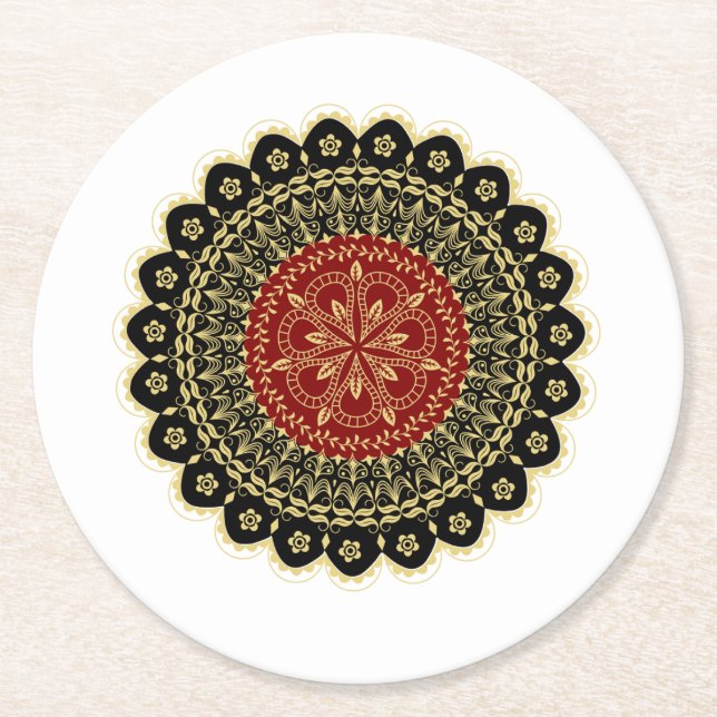 Mandala Art Paper Coaster (Front)