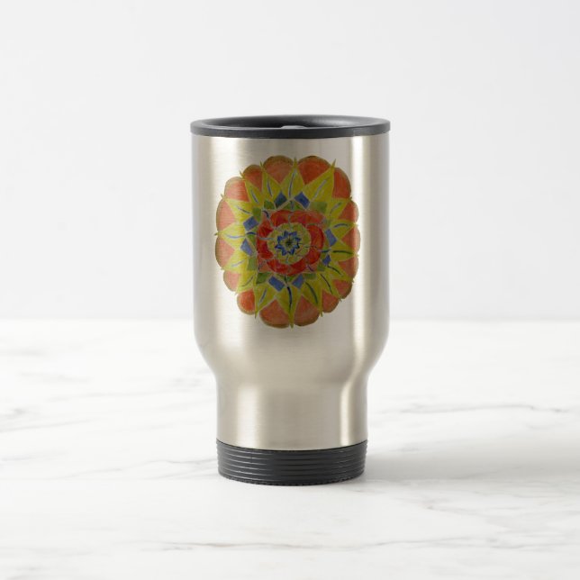 Mandala Art Stainless Steel  Mug (Center)