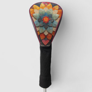 Mandala Art Textured Flower Golf Head Cover