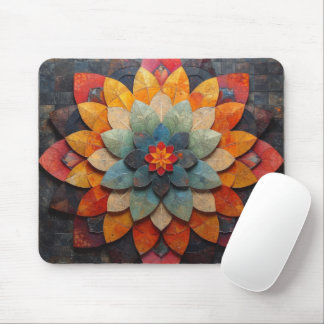 Mandala Art Textured Flower Mouse Pad