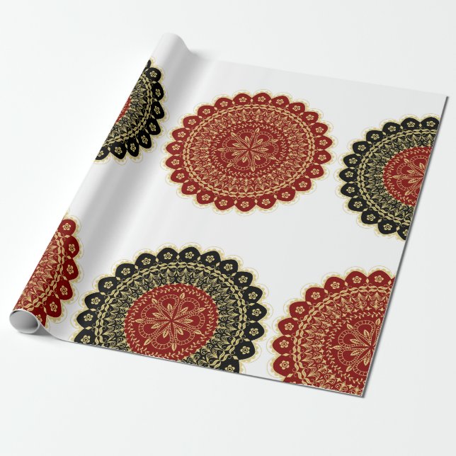 Mandala Art Wrapping Paper (Unrolled)