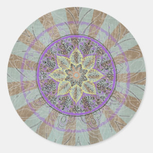 Mandala Artwork Classic Round Sticker