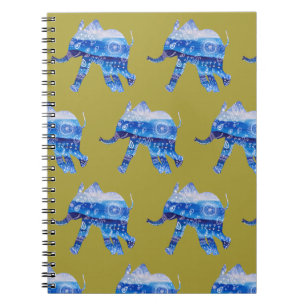 Mandala baby Elephant  Illustration Notebook