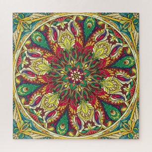 Mandala Bandanna: Vintage Seamless Design. Jigsaw Puzzle