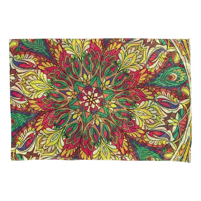 Mandala Bandanna: Vintage Seamless Design. Pillowcase (Front)