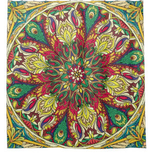 Mandala Bandanna: Vintage Seamless Design. Shower Curtain