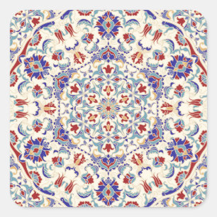 Mandala Beauty: Colourful Cultural Mosaic Square Sticker