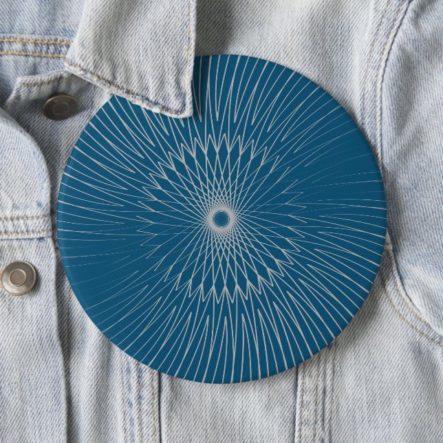 Mandala, Bicycle Wires 11 6 Cm Round Badge (In Situ)