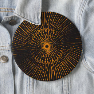 Mandala, Bicycle Wires 6 Cm Round Badge