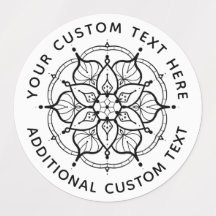 Mandala Black and White Sticker