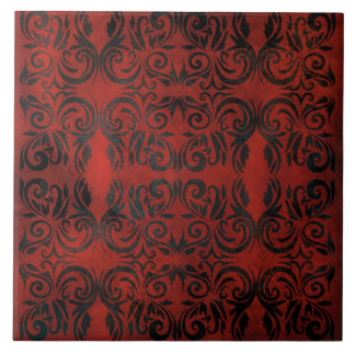 mandala black romantic elegant ceramic tile