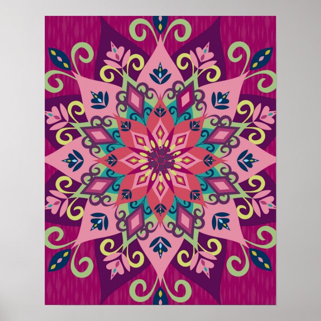 Mandala Bloom Poster (Front)