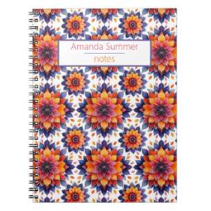 Mandala- Blüten- Muster- boho Notebook