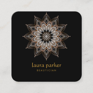 Mandala Boho Art Healing Therapy Yoga Holistic    Square Business Card