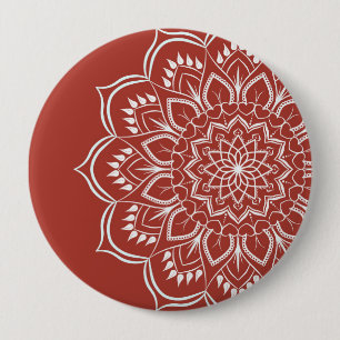 Mandala boho bohemian 10 cm round badge