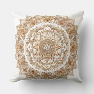 Mandala boho chic gilded for zen decor ✨ cushion
