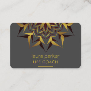 Mandala Boho Tribal Art Yoga Massage Therapy Business Card