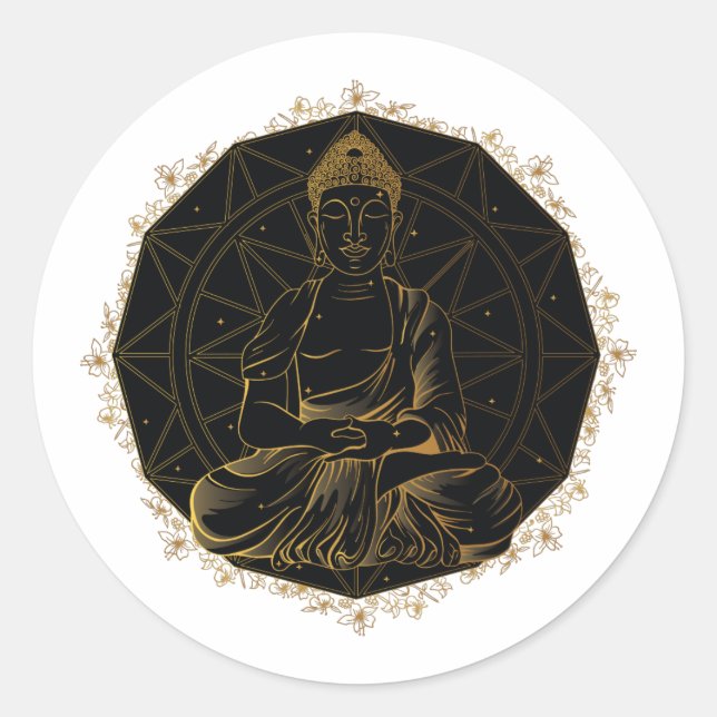 MANDALA BUDDHA STICKER DESIGN (Front)