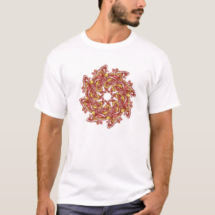 Mandala Butterfly Peace Shanti Lotus Flower Om San T-Shirt