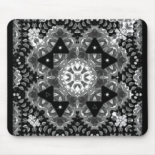 mandala calmin colouring page mouse pad (Front)