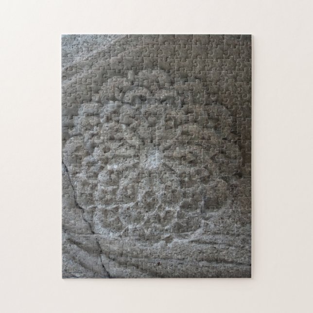 Mandala Carved Stone  Photo Puzzle with Gift Box (Vertical)