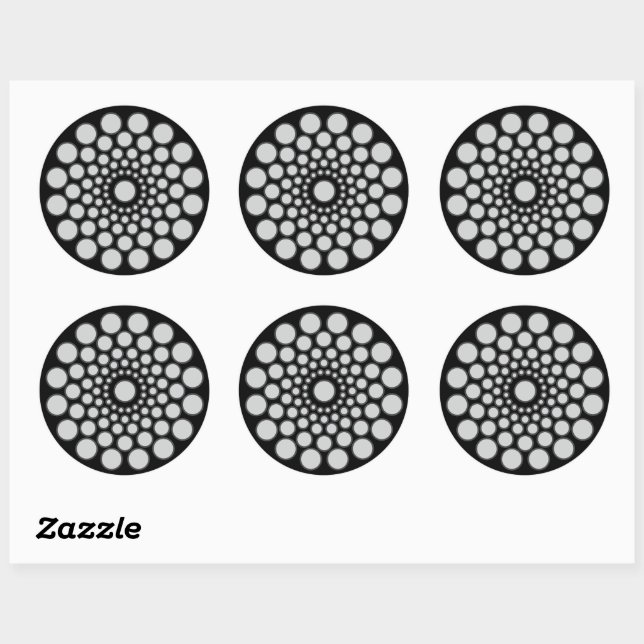Mandala Centre Only Template  Classic Round Sticker (Sheet)