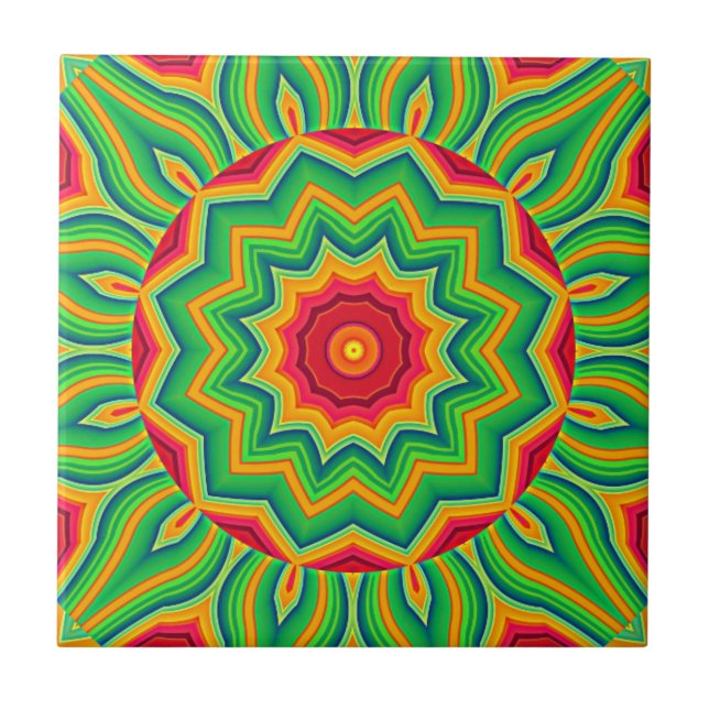 Mandala Ceramic Tile (Front)