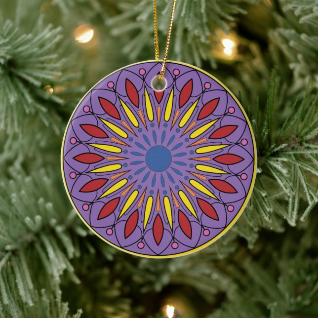 Mandala Ceramic Tree Decoration (Tree)