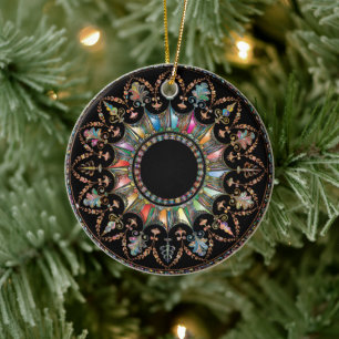 Mandala   ceramic tree decoration