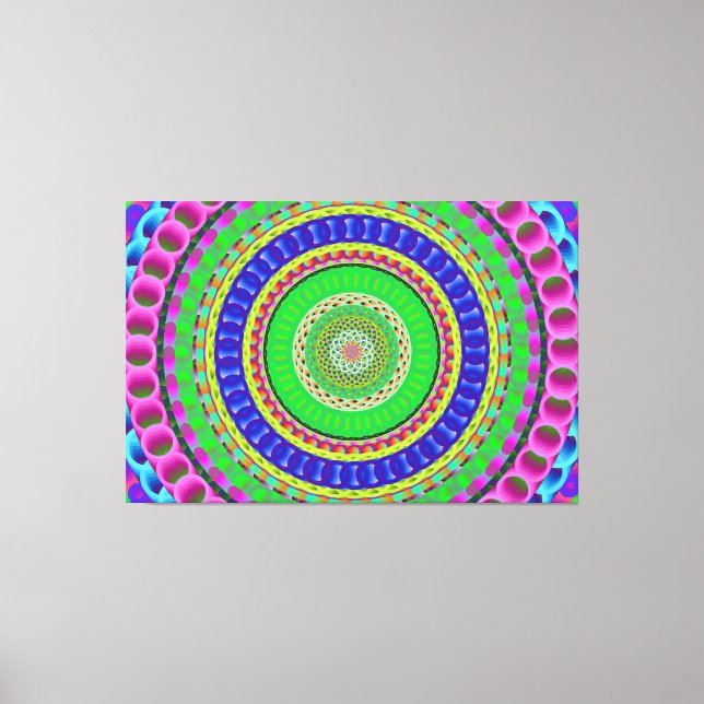 Mandala Circle Art A5 Stretched Canvas Print (Front)