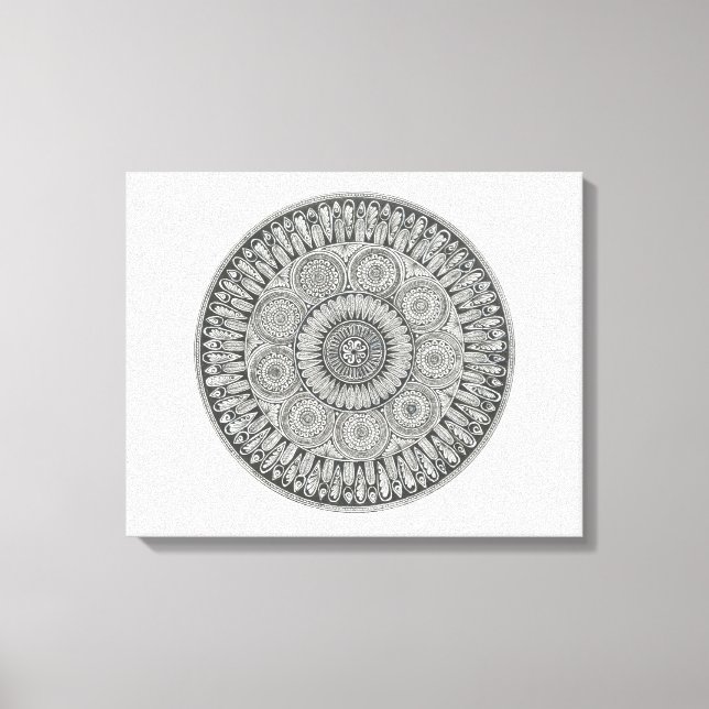 Mandala Circle Canvas Print (Front)