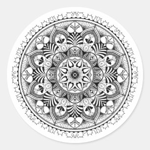 Mandala Circle Classic Round Sticker