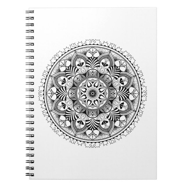 Mandala Circle Spiral Notebook (Front)