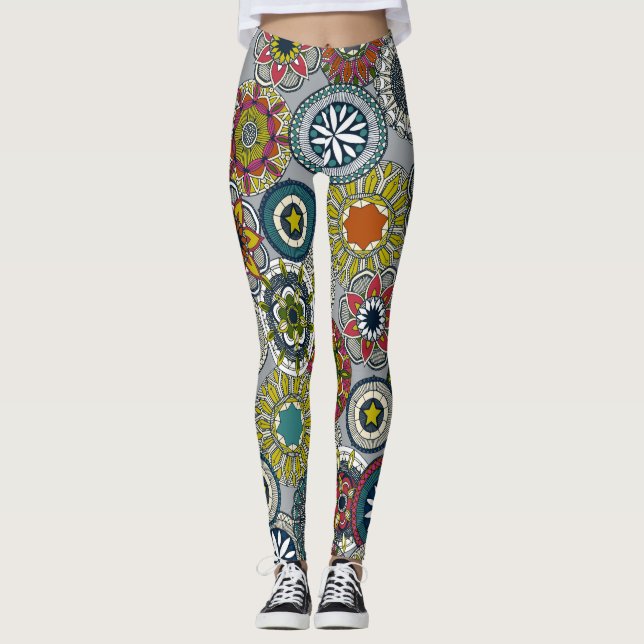mandala cirque festival silver leggings