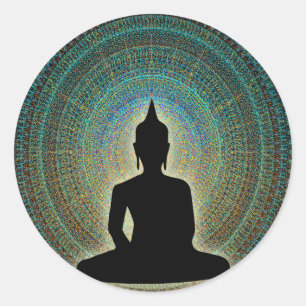 mandala classic round sticker