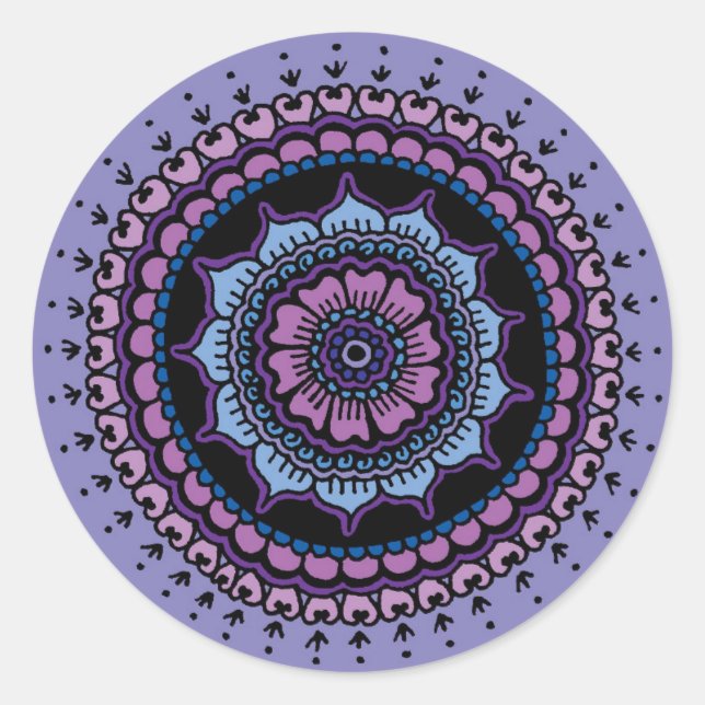 Mandala Classic Round Sticker (Front)