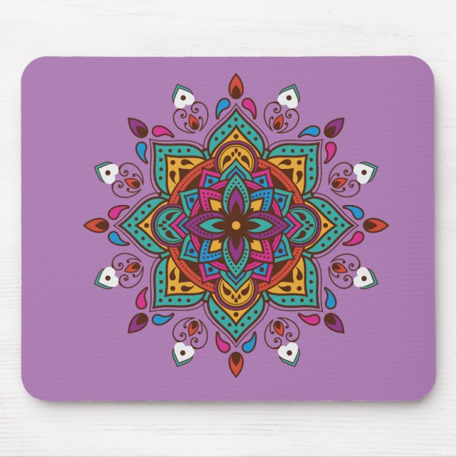 "Mandala" colored Mouse Pad (Front)
