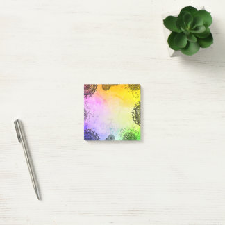 Mandala colorful post-it notes