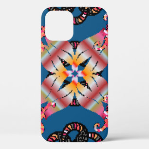 Mandala coloured on a yellow background. Invitatio iPhone 12 Case