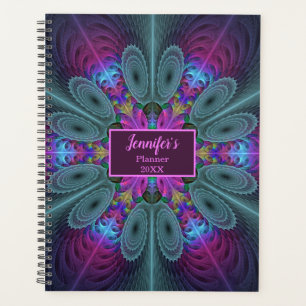Mandala Colourful Fractal Art Kaleidoscope Own Nam Planner